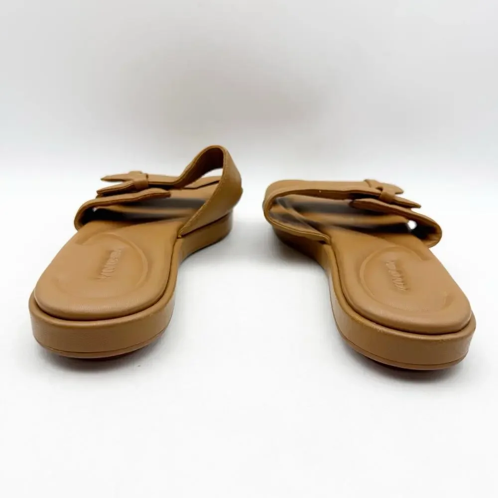 Vince Womens Rhode-B Slide Sandals US 6 M EU 36 Tan Leather EUC
